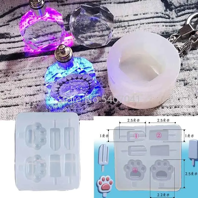 Мороженое восьмиугольная кристаллическая форма для ювелирных изделий DIY ремесло