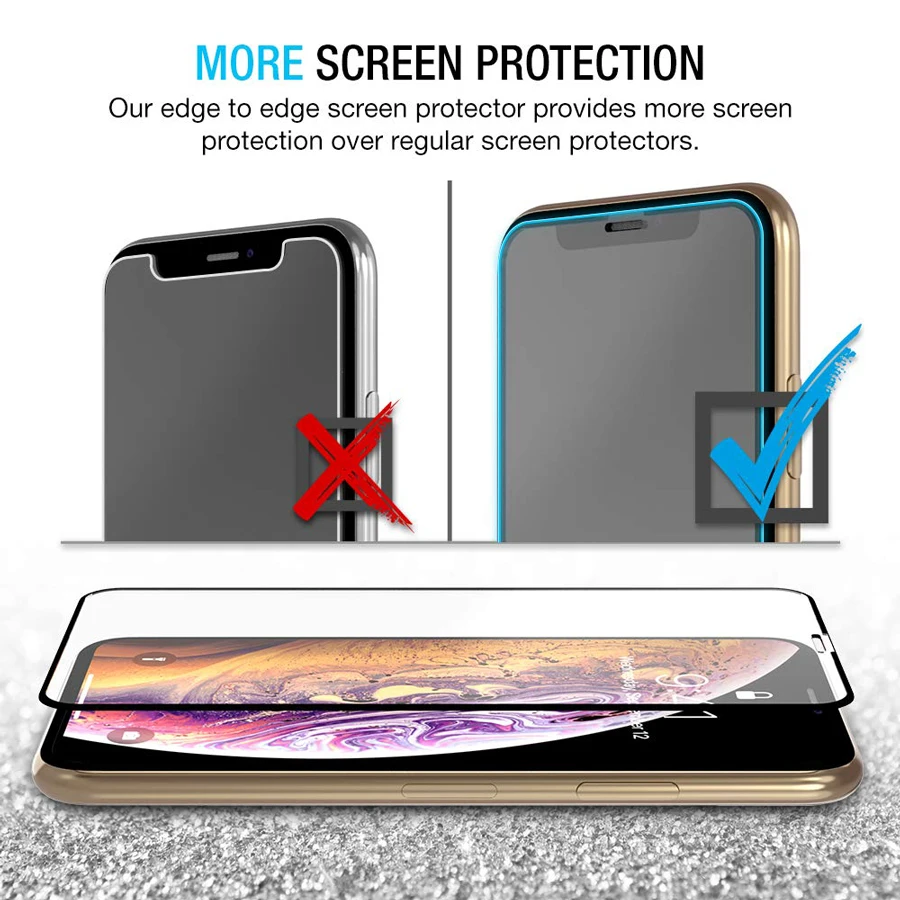 Закаленное стекло с защитой от пыли и полным покрытием для iPhone 11 Pro max ixs защита