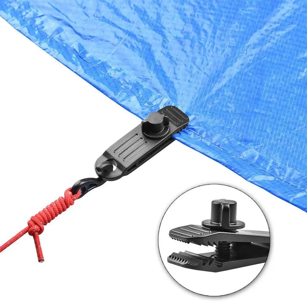 

Tarpaulin Clip Tent Canopy Clip Buckle Outdoor Wind Rope Clamps Reusable Awning Mountaineering Camping Accessories