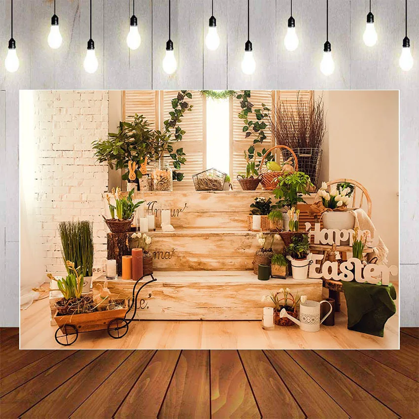 

Mehofond Photography Background Green Spring Easter Rabbits Decoartions Newborn Portrait Birthday Backdrop Photo Studio Props