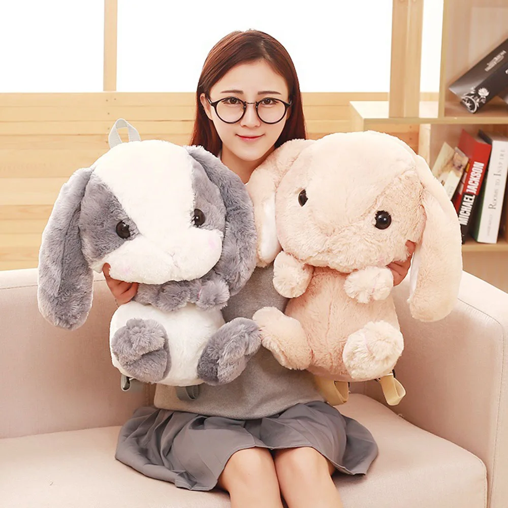 Плюшевые рюкзаки милый рюкзак с кроликом для девочек Детский мультяшный кролик