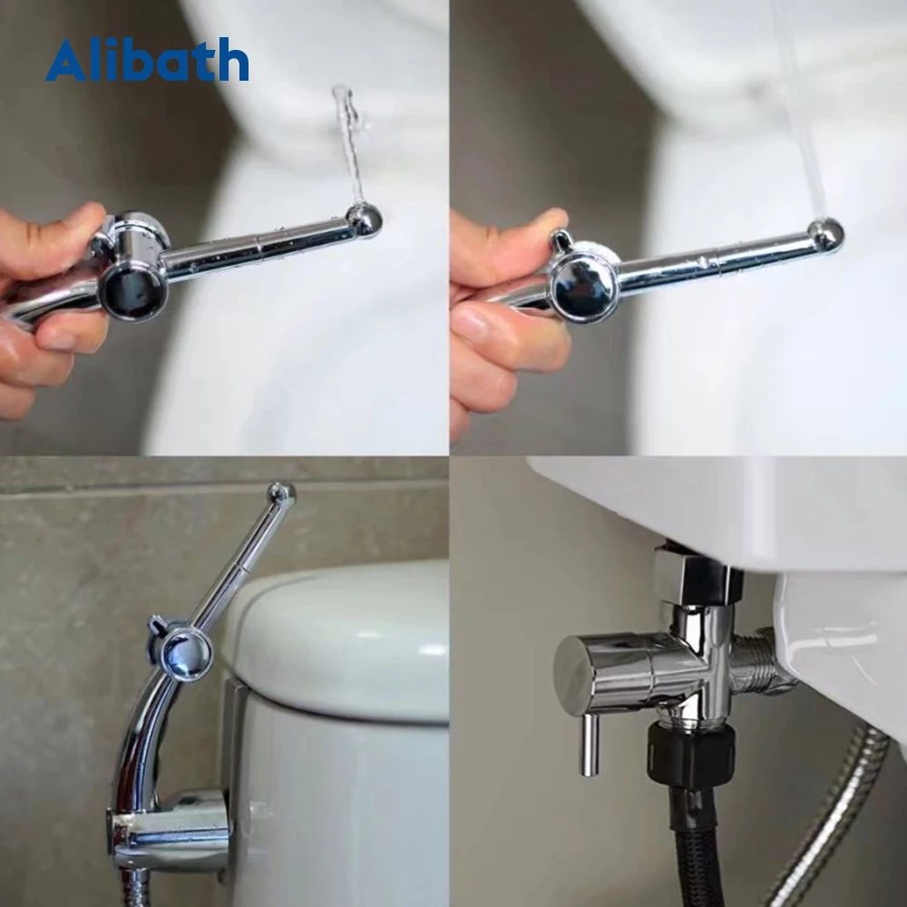 Туалет Shattaf очистка Биде опрыскиватель набор ручной легко установить ABS Pet Душ