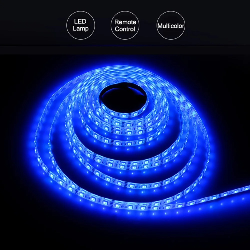 

2019 Led Strip Lights SMD 5050 RGB 300LEDs Rope Flexible Color Changing For Home Decor 32.8Ft Non-Waterproof