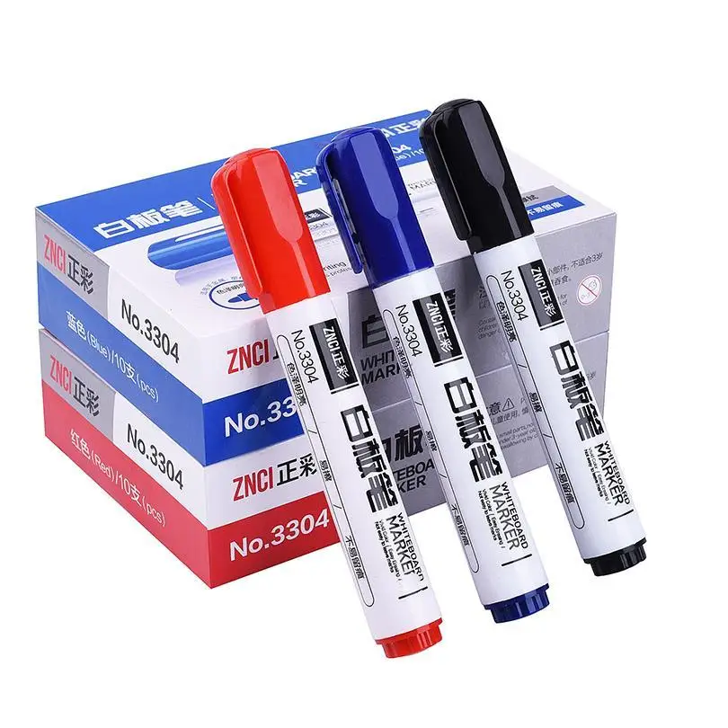 

10pcs/lot Erasable Whiteboard Pen School Art Supplies Markers Brush Pen Fineliner Permanent Marker Marker Sharpie 04305