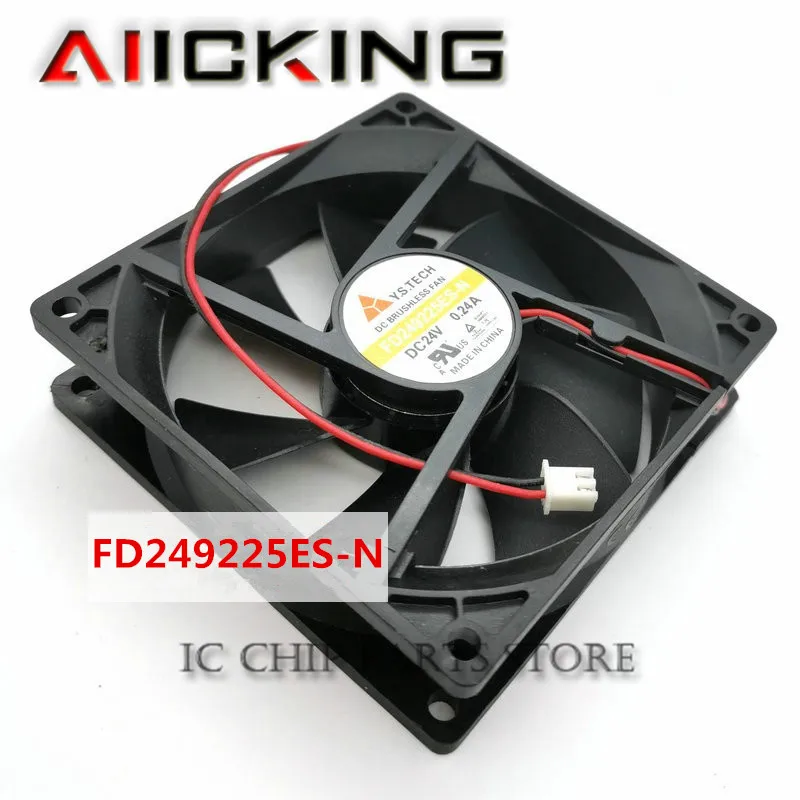 FD249225ES-N 9225 DC24V 0.24A 2-проводной Вентилятор охлаждения 92*92*25 мм оригинальный новый в наличии
