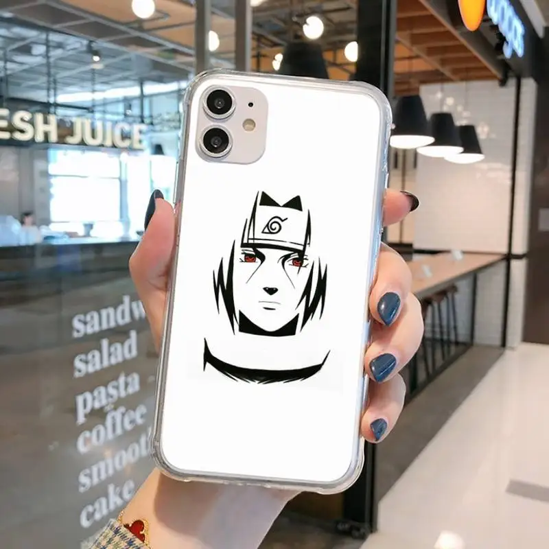 

Fashion Relief Anime Naruto Phone Case Transparent for iPhone 11 12 mini pro XS MAX 8 7 6 6S Plus X 5S SE 2020 XR