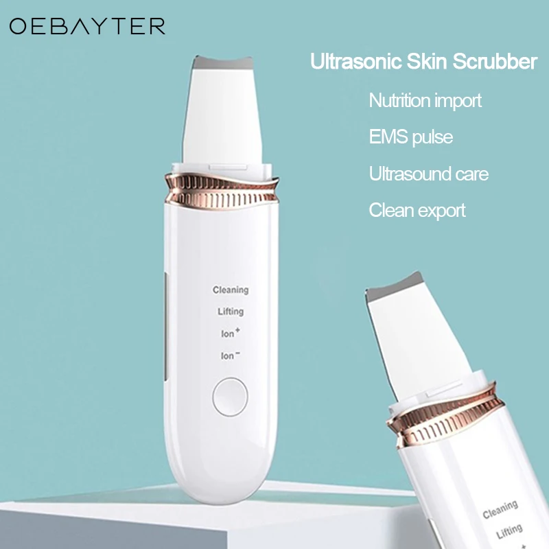 Goedkoop Ultrasone Facial Skin Scrubber Trillingen Cleaner Ion Acne Comedondrukker Peeling Schop Cleaner Facial Massager Huidverzorging