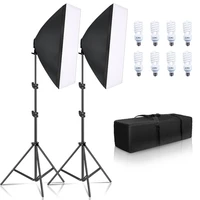 softbox soft box lighting photography studio kit 8 pcs e27 45w bulbs photo studio light equipment light box for youtube video