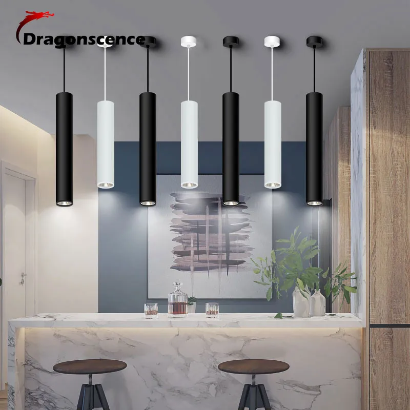 

Dragonscence Modern Kitchen Lamp Dining Room Bar Counter Shop Pipe Pendant Lights Kitchen Light Loft Style Pendentes Lighting