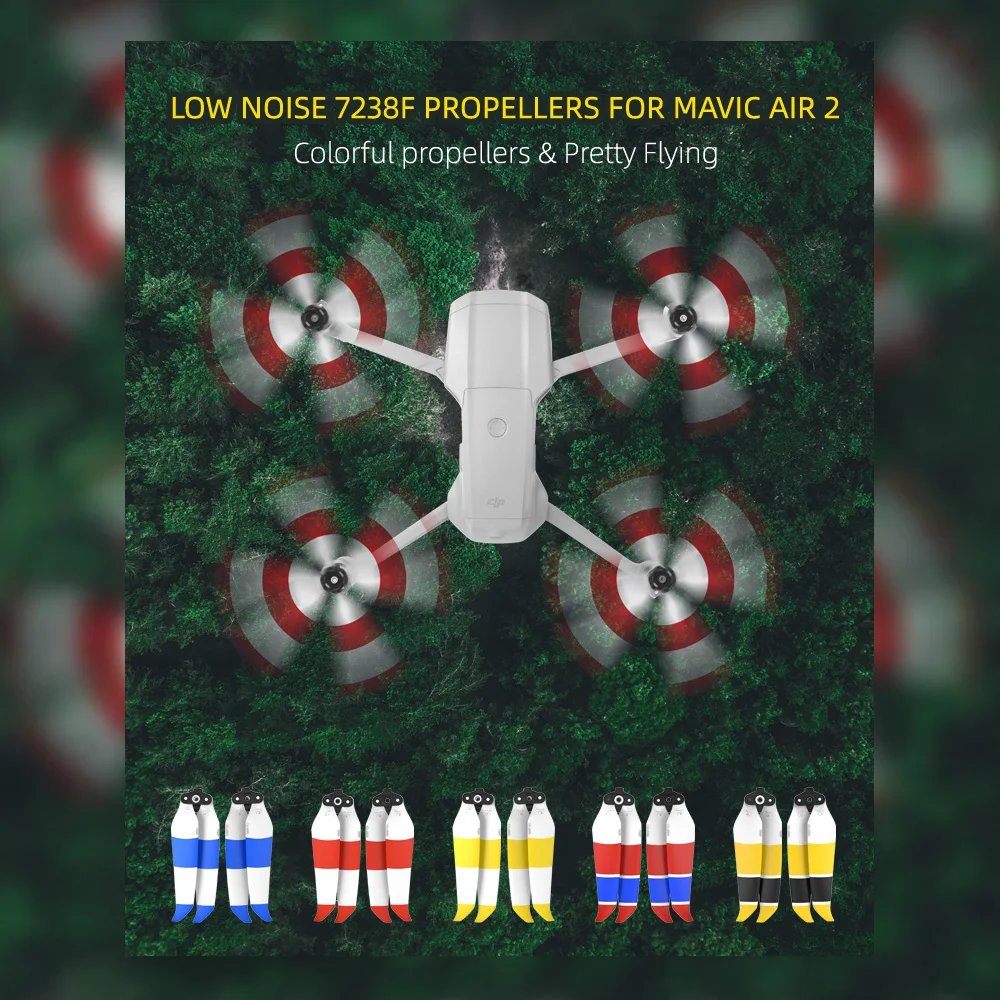 

2 pairs 7238F Props for Drone Mavic Air 2/2S Propeller Foldable Quick Release Propellers Blades for DJI Mavic Air 2S Accessories