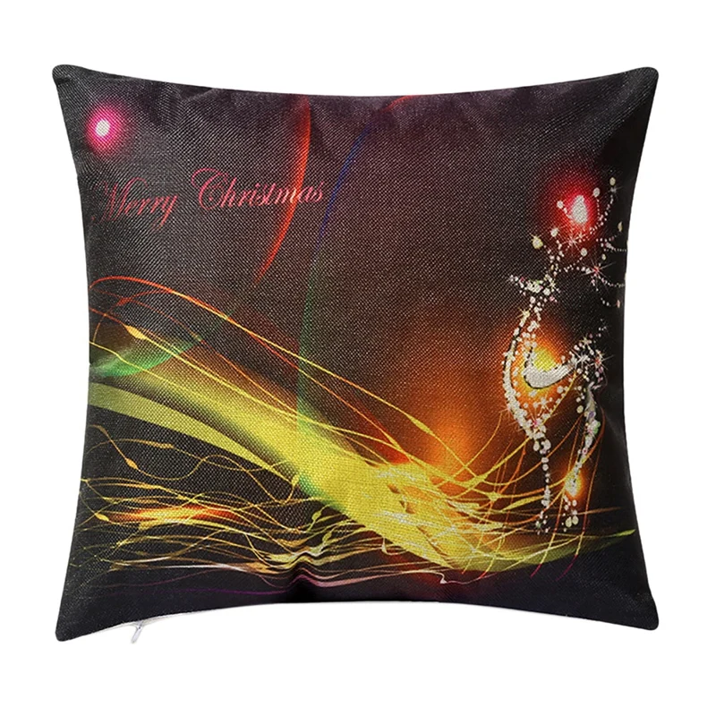 

Рождественская наволочка Санта Рождество квадратный домашний декор льняные наволочки для подушек наволочки для дивана сиденья автомобиль...