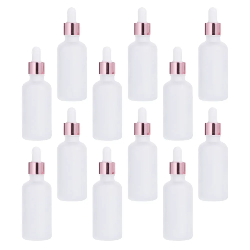 

12pcs 50ml Glass Eye Dropper Perfume Travel Vial Container Dropper Bottle