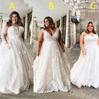 3 вида стилей Свадебные платья размера плюс Бохо с аппликацией и кружевами Свадебный платья трапециевидной формы богемное платье невесты vestido de noiva