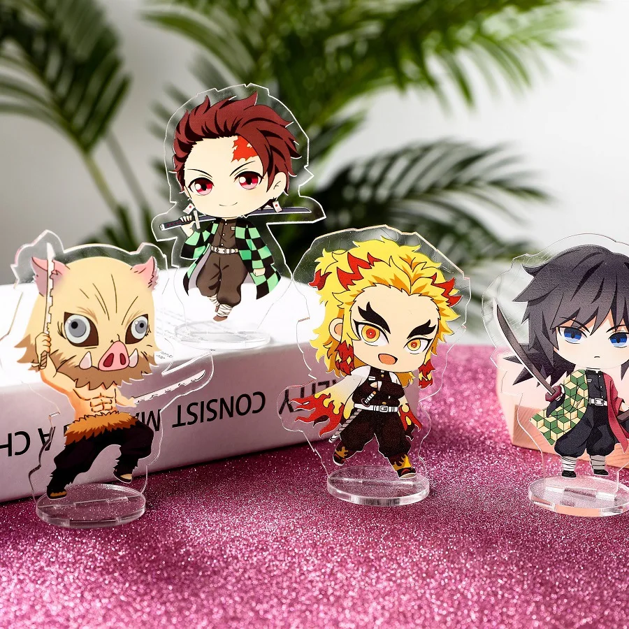 Anime Demon Slayer Kimetsu no Yaiba Stand Board Kamado Tanjirou Cosplay Cartoon Characters Acrylic Desk Stand Board Decors