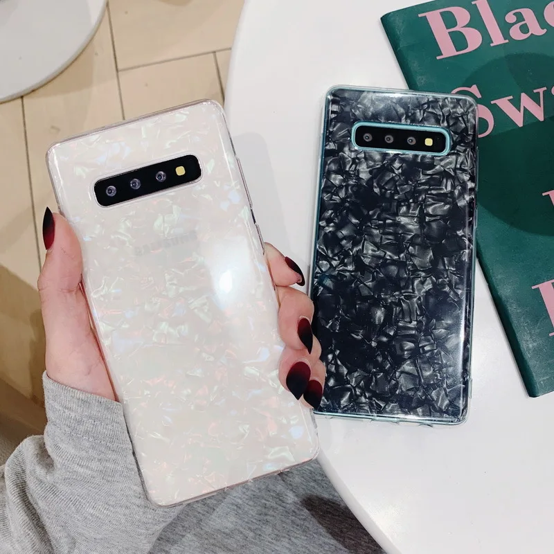 Роскошный блестящий чехол с раковиной для Samsung S10 S8 S9 Plus S7 Note 10 8 9 Huawei 30 20 Pro Lite Mate