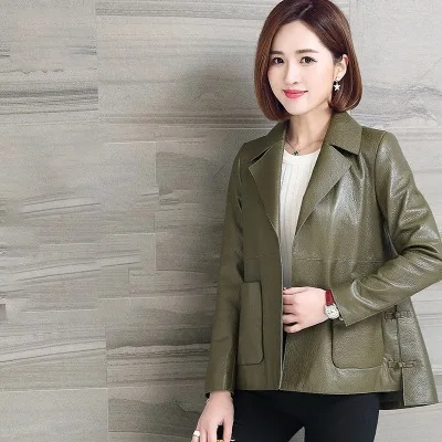 MESHARE Women Spring Genuine Real Sheep Leather Jacket R34