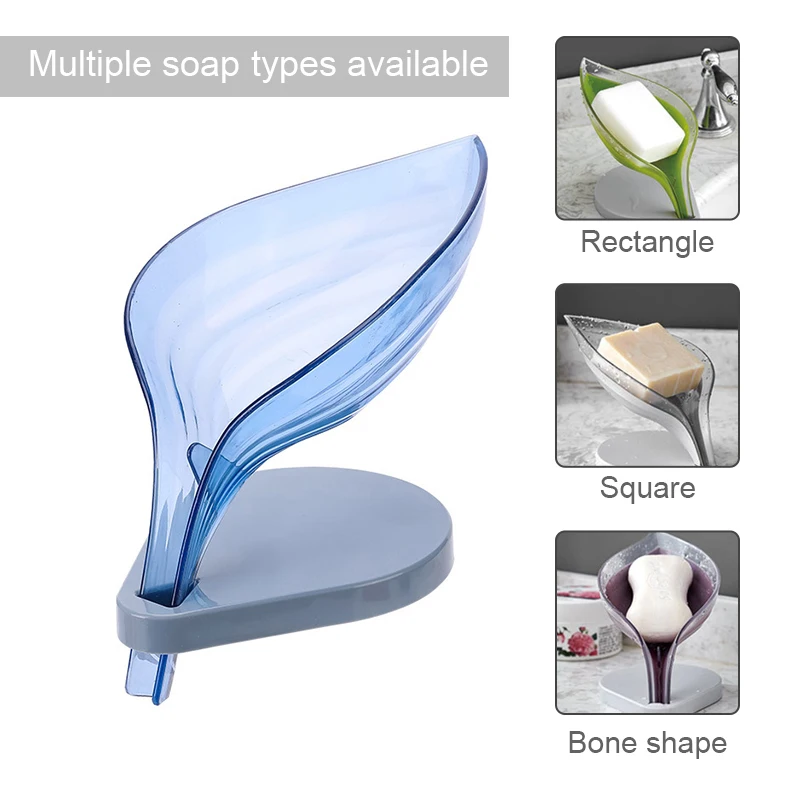 Держатель для мыла в форме листа креативная присоска хранения чехол инструменты