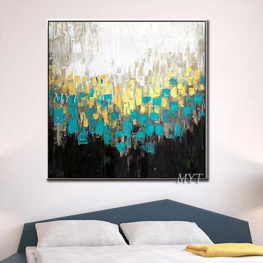 Большой домашний декор искусство абстракция новая ручная роспись толстая