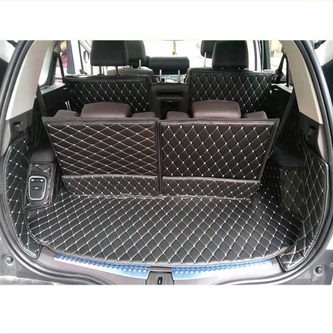 

3D trunk mats for renault espace luxury fiber leather car trunk mat 2015 2016 2017 2018 2019 2020 rug carpet boot luggage
