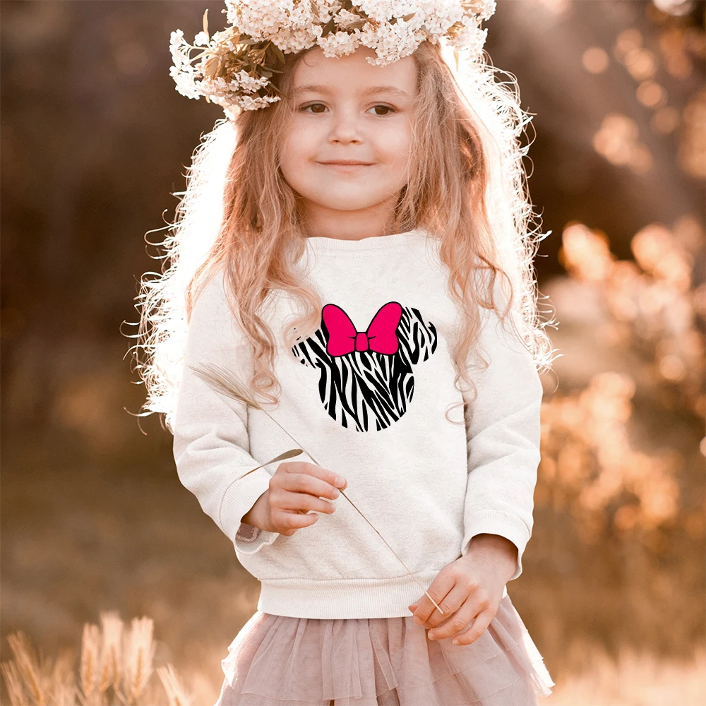

Disney ​Minnie Mouse Cute Girl Aesthetic Clothes Pullover Fashion Hoodie Sweatshirt Fashion 2021 New Arrivals Children's Tops