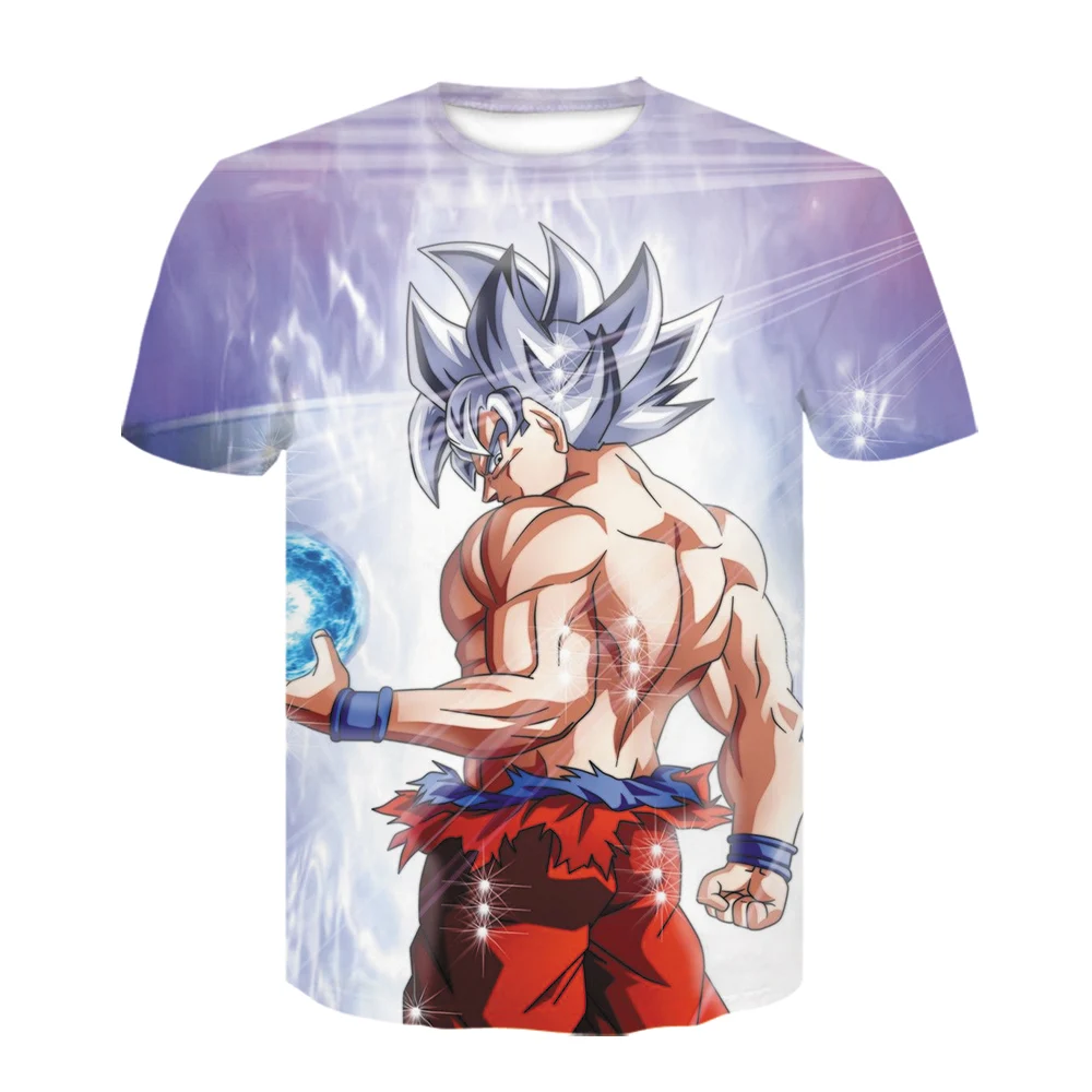 Новая футболка Dragon Ball z летняя с 3D принтом Super Saiyan Wukong черная чайная куртка для