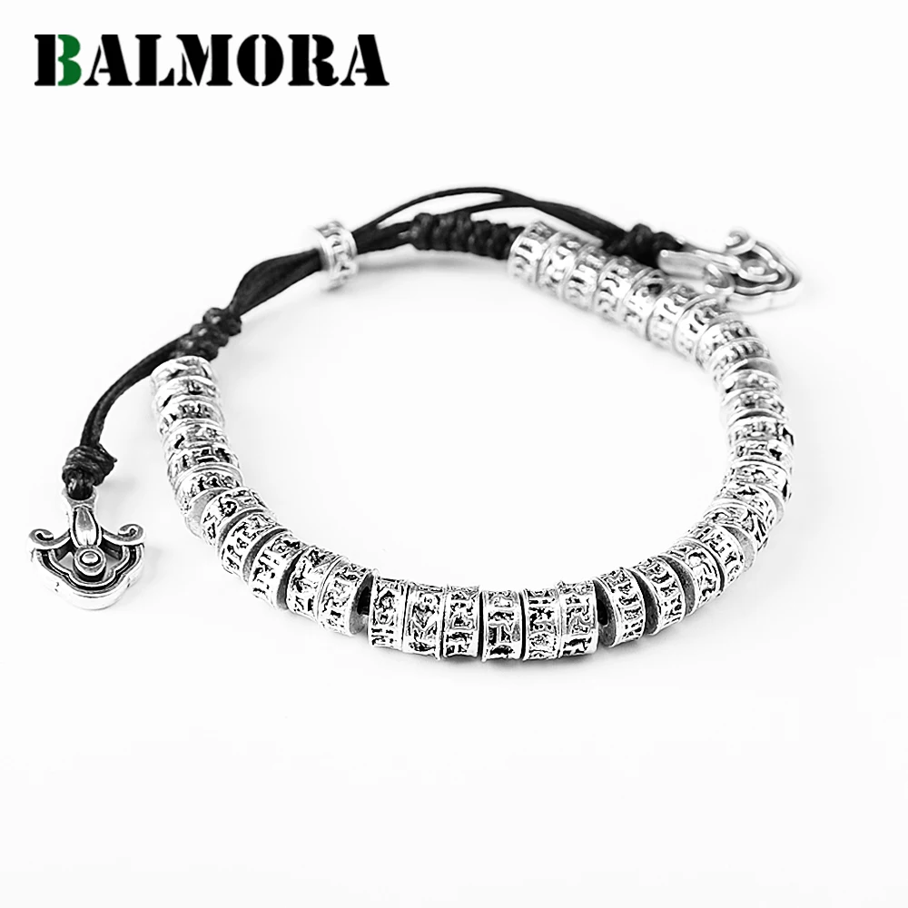 Браслеты BALMORA Vajra из сплава шесть слов сутра для женщин и мужчин буддистские