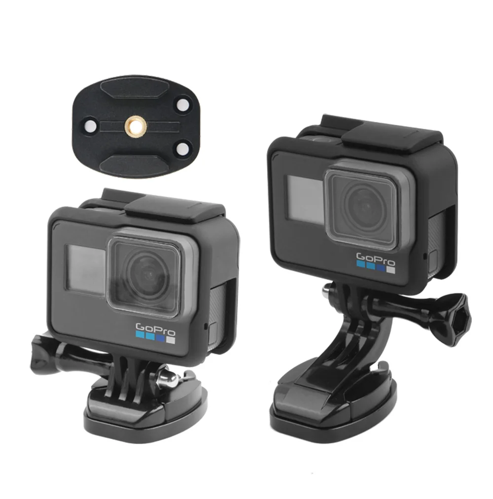 

Quick release plate bracket tripod Metal GoPro Accessories Helmet Mount Base Adapter Buckle For Gopro Xiaomi Yi