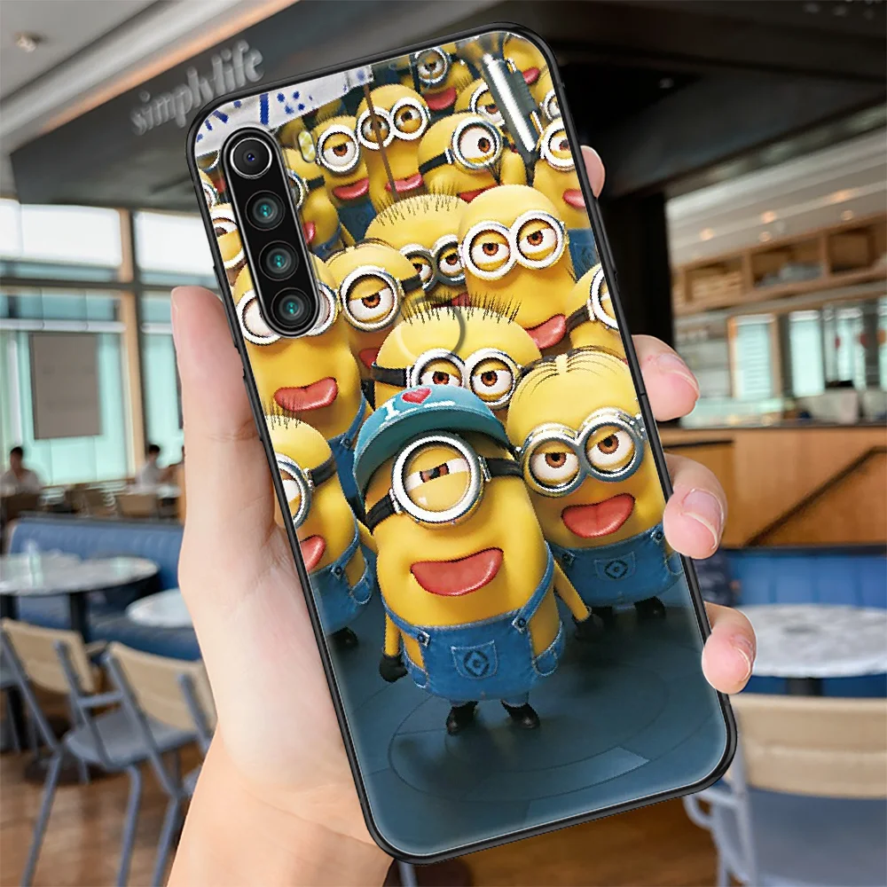 

Cartoon-Cute-Minion Phone case For Xiaomi Redmi Note 7 7A 8 8T 9 9A 9S 10 K30 Pro Ultra black silicone Etui luxury cover soft
