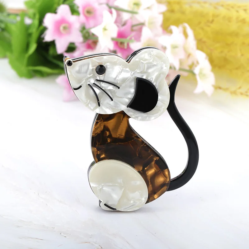 Blucome яркая акриловая брошь в виде мыши украшения для женщин и девочек