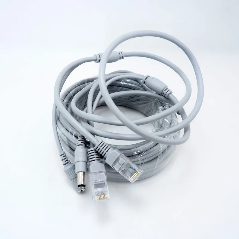 NC-10M 10 шт./лот м/33 фута Cat5E сетевой Ethernet LAN видео/DC 12 В Удлинительный кабель для