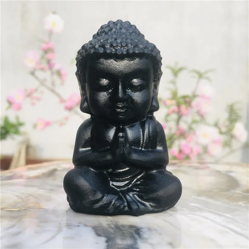 

Natural Obsidian Quartz Pikachu Hand Carved Crystal Polished Quartz Healing Stones Gemstones For Home