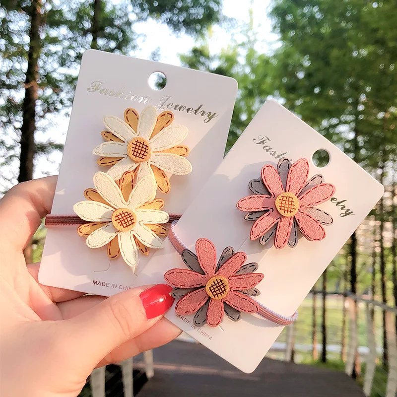 

South Korea INS Network Red Daisy Head Rope, South Korea Version of Lovely Flowers Tied Hair Rubber Band Female Hair Loop