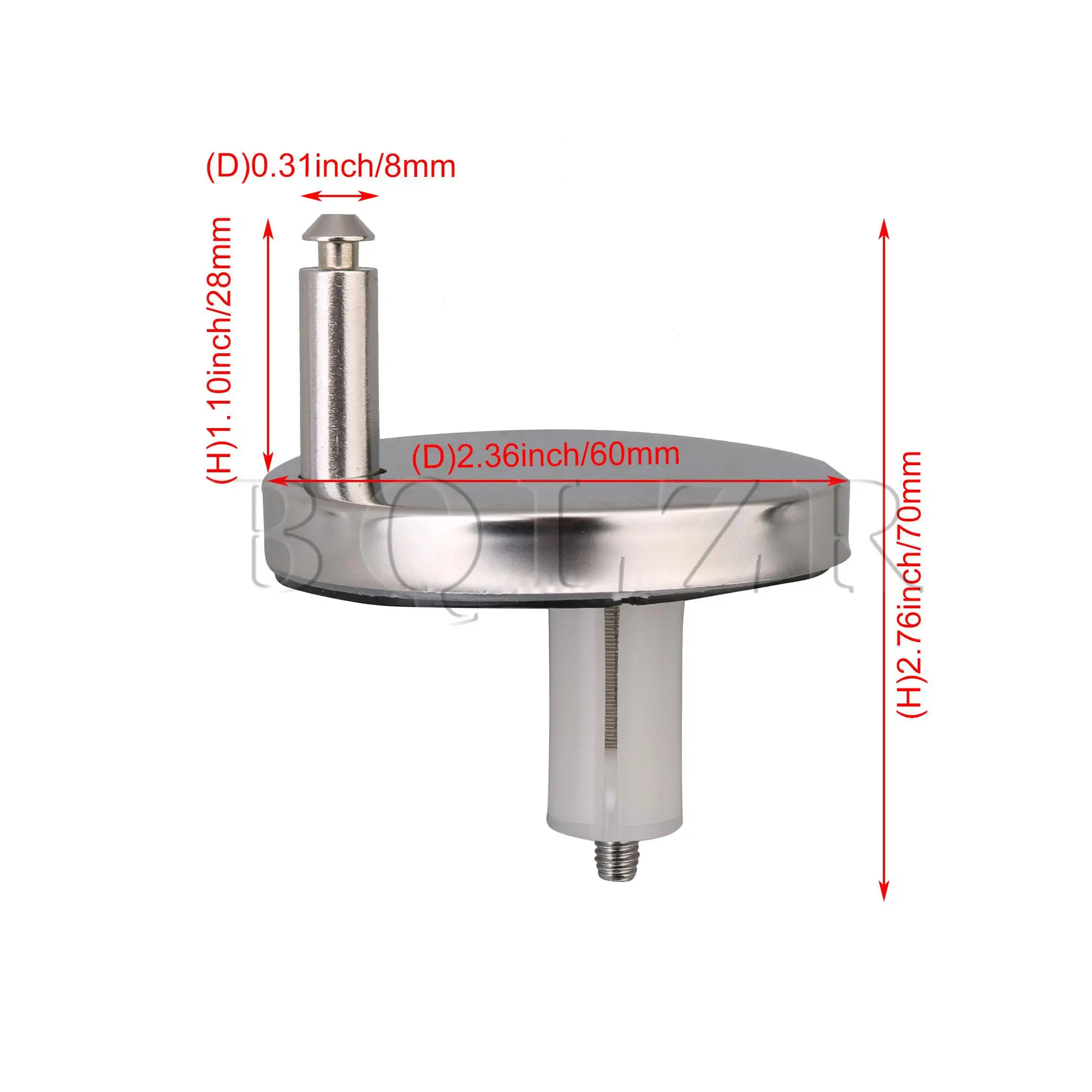 

BQLZR 4 x Toilet Seat Hinge Fitting Quick Release Cover Hinge Screw 2.76inch H