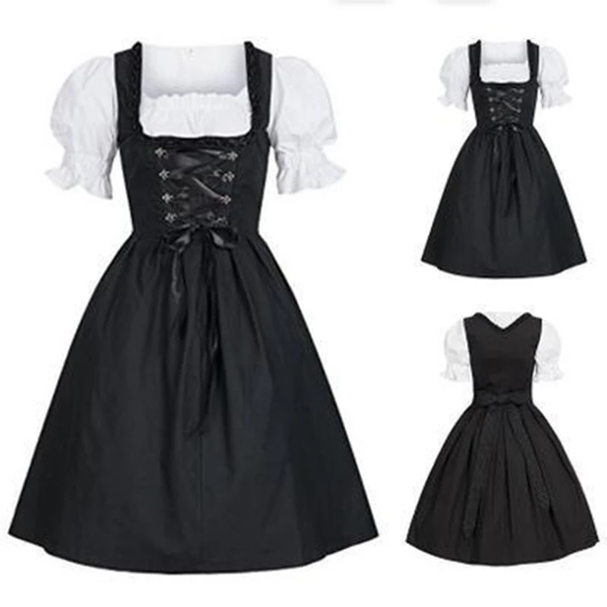 Женский костюм для косплея на Хэллоуин средневековый ретро горничной