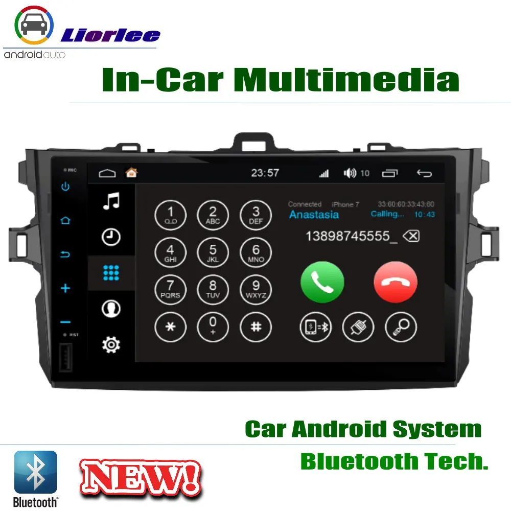 Автомобильный Android плеер для Toyota Corolla (E140) Sedan 2006-2013 9 "IPS ЖК-экран GPS навигационная