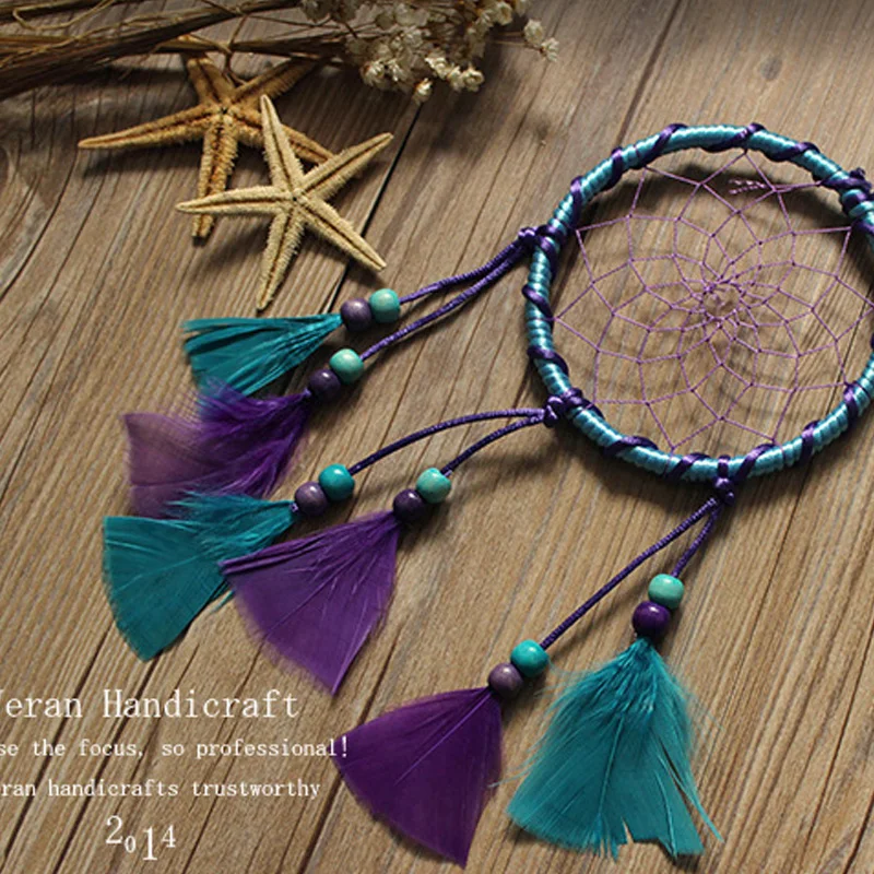 Синий фиолетовый Ловец снов ткань ремесла автомобиля украшения аксессуары для