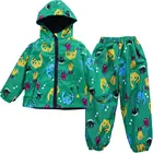 Комплект детской одежды LZH, Осень-зима 2021, куртка и штаны с динозавром, детский спортивный костюм для мальчиков