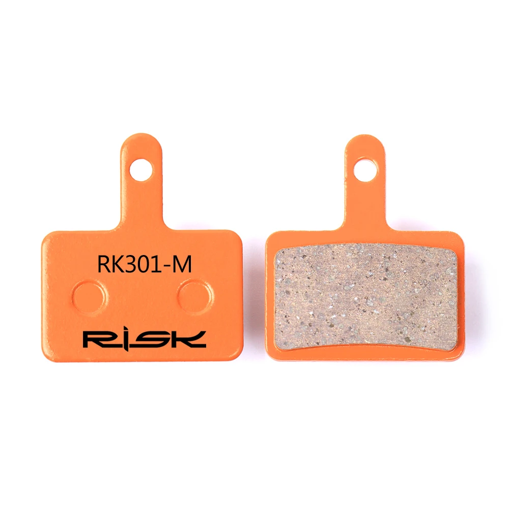 

RISK 1Pair/2pcs MTB Mountain Bicycle Full Metal Brake Pad Cycle Copper Fiber for M445/355/395 Resin Organic Disc Road Brake Pad