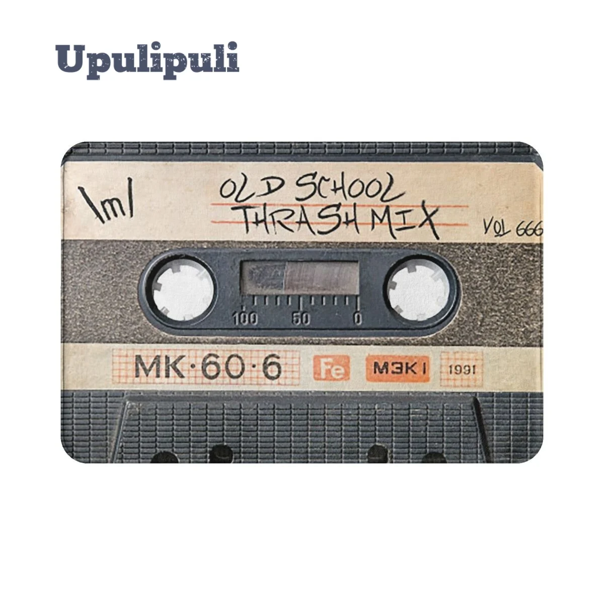 

Old School Audio Cassette Music Tape Doormat Soft Rug Anti-Slip Absorbent Mat for Living Room Kitchen Printed Bathtub Shower