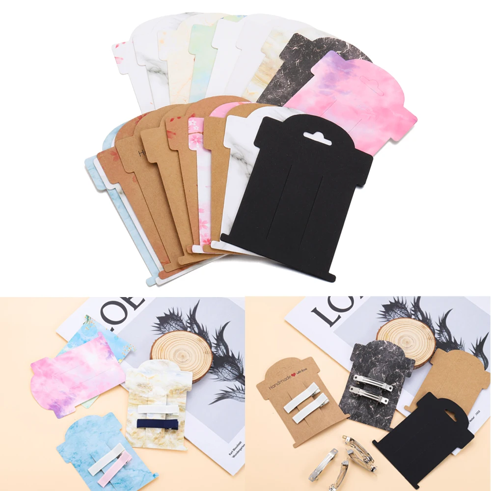 

30Pcs 11*8cm Multi-style Hair Clip Display Cards Rectangular Hair Bow Packaging Card For Barrette Accessories Display Organizing