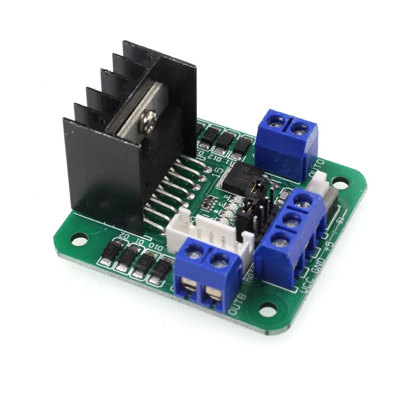 Плата драйвера двигателя L298N зеленая плата модуль шагового для робота умного