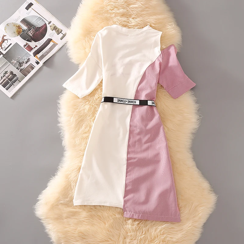 Женское асимметричное облегающее платье в полоску винтажное однобортное