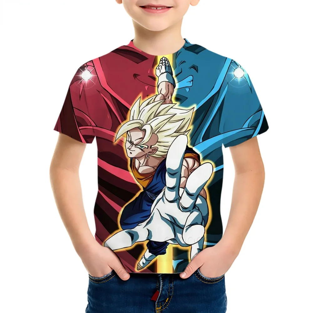

CLOOCL Kids T-shirt Anime Character Goku 3D Printed Boy Girl Short Sleeve T Shirt Fashion Men Women Pullovers Tees Tops