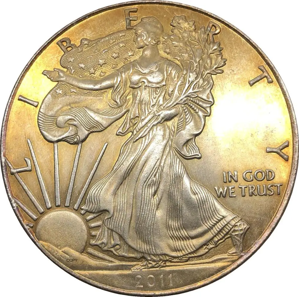 

United States 1 Dollar American Silver Eagle Bullion Coin 2011 2011 s 2011 w Plated Silver Commemorative Coin Copy coin