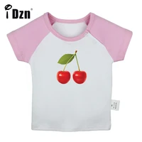 idzn summer new sweet fruit cherry fun art printed baby boys t shirts cute baby girls short sleeves t shirt newborn cotton tops