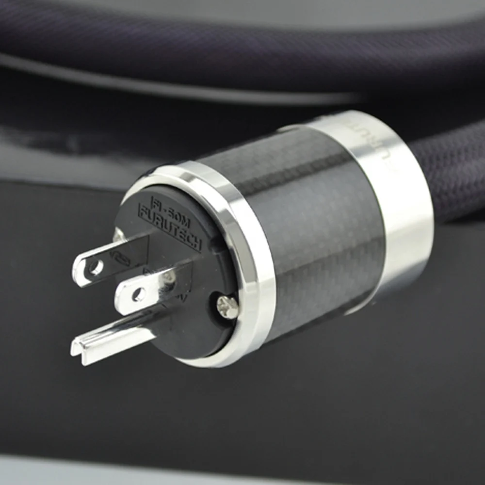 Фото Кабель питания переменного тока HiFi Schuko Furutech Alpha PS-950, с родиевым покрытием, из углеродного волокна, с вилкой FI-E50 FI-50 (R) №5