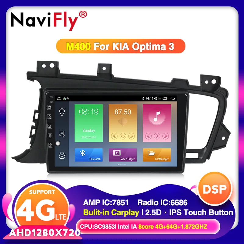 Android 10 ips DSP 4G LTE 4 + 64G Автомобильный Радио Аудио мультимедийный плеер для KIA K5 2009 2012