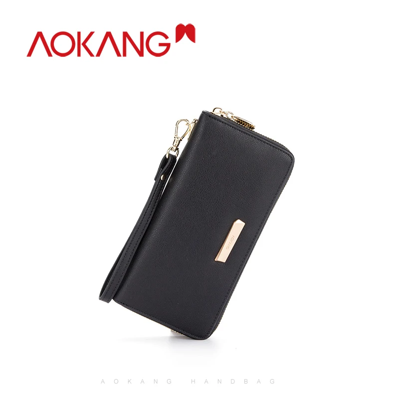 Женский кошелек AOKANG из искусственной кожи с карманами и отделением для монет