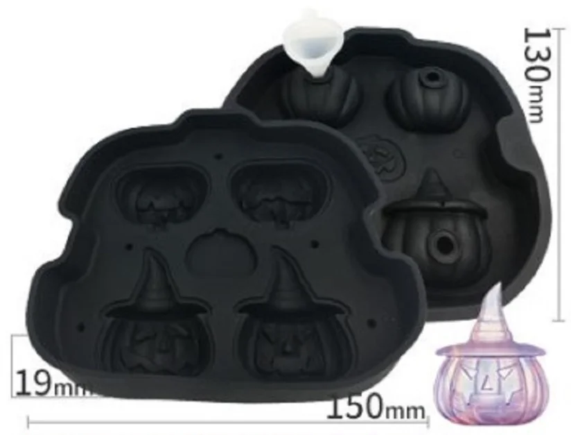 

Ice Cream Maker DIY Silicone Epoxy Resin Popsicle Mold Crafts Souvenir Halloween Pumpkin Crocodile Ice Tray Shape Accessories