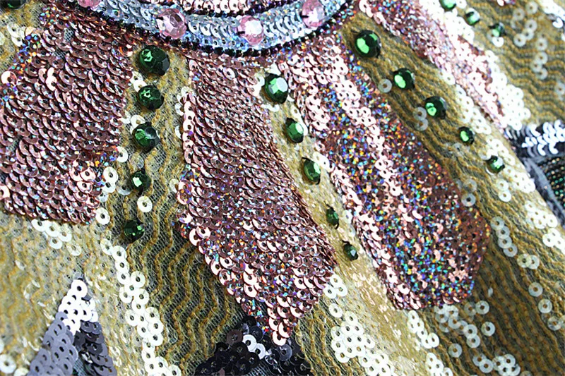 2019 Winter Luxury Sequins Neck Women Sweater Pullover Runway Diamond Long Sleeve Christmas Knitted Jumper Clothes | Женская одежда